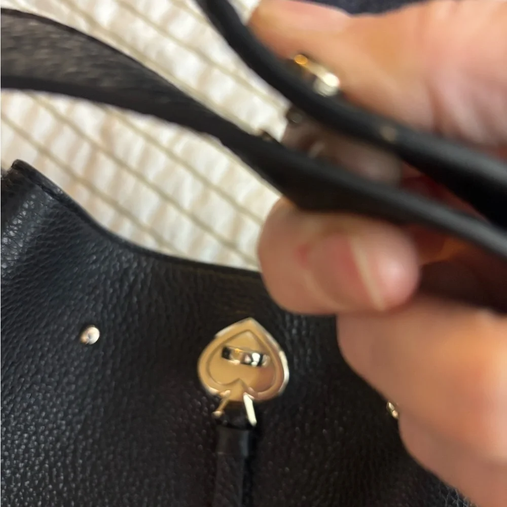 Kate Spade Black Pebble Leather Bucket Bag